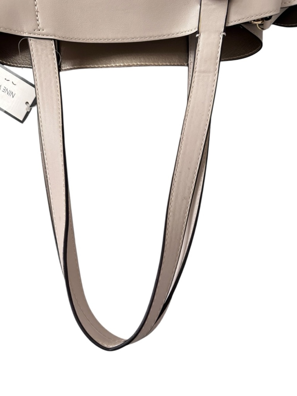 Nine West Beige Tote Bag with Gold Accents - Picture 8 of 9